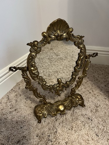 Antique brass ornate swivel - brass,